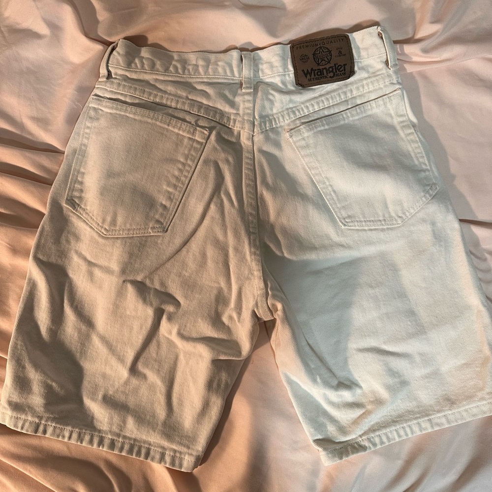 WHITE WRANGLER JORTS